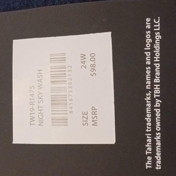 Tahari Kelly size 24W women's mid-rise skinny night sky wash dark blue j… - Picture 17 of 17